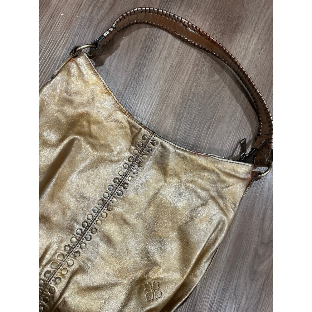 Patricia Nash Gold Shoulder Handbag Velvet Interior - Picture 2 of 8